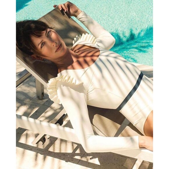 Puntamar NWT Agnes Pads One Piece Swimsuit in Ivory size Small - Picture 8 of 8